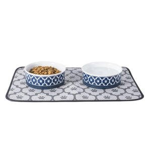 DII Ceramic Pet Bowl Blue